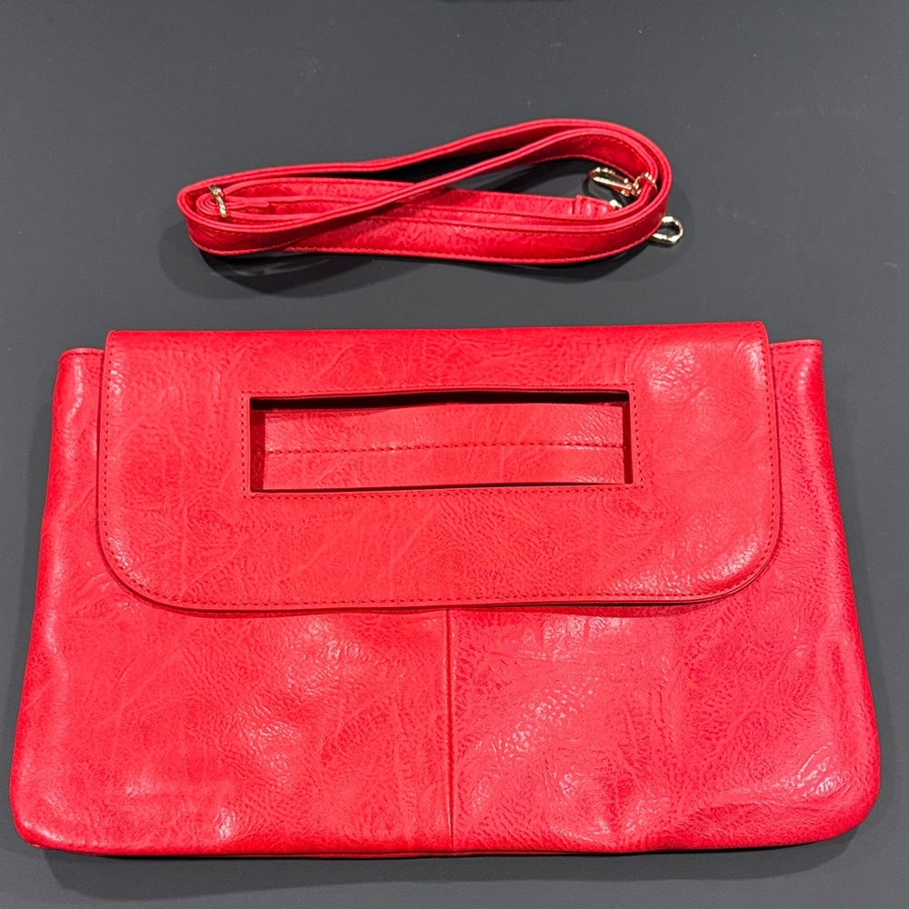 80’s inspired Red Clutch Bag
